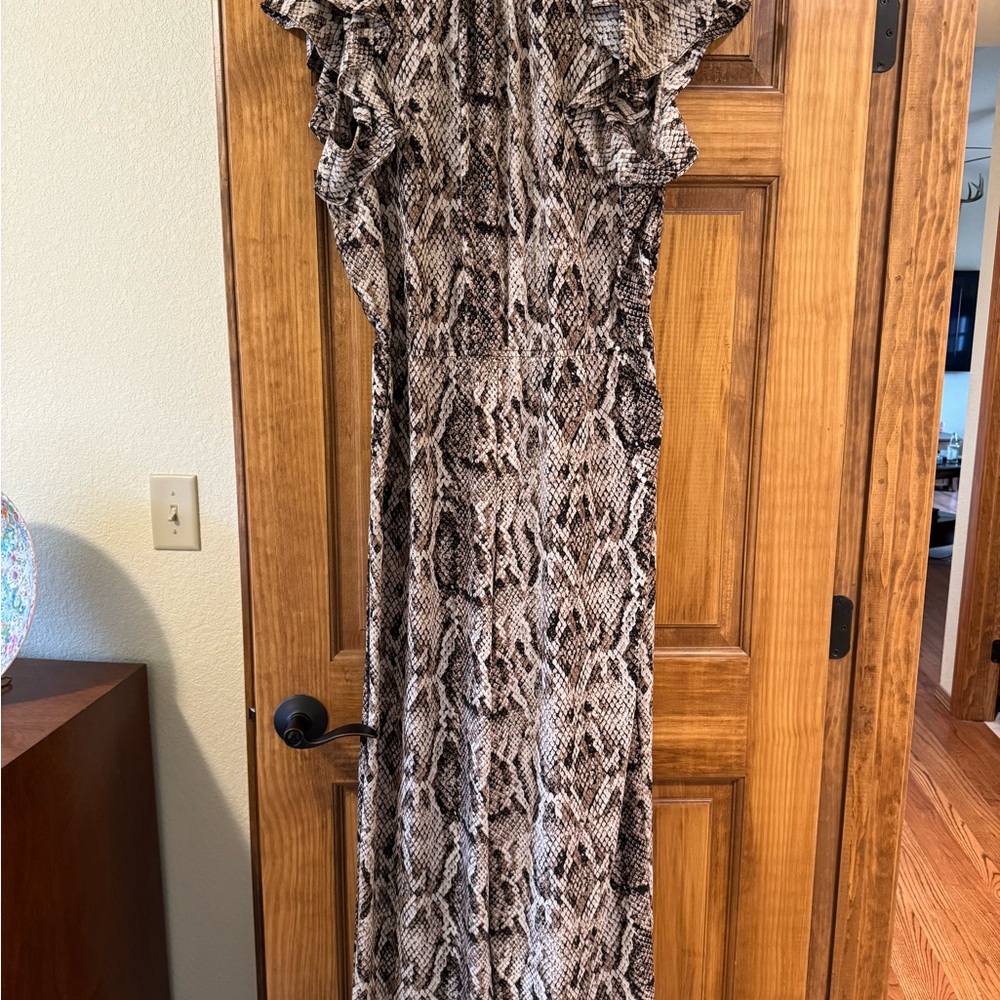 Snake Print Maxi Dress